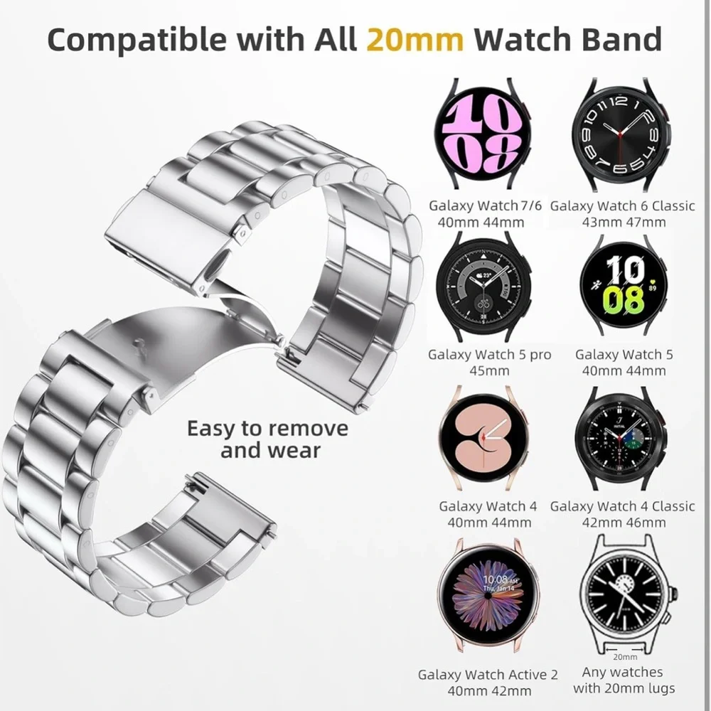 Lerobo Stainless Steel Band Compatible with Samsung Galaxy